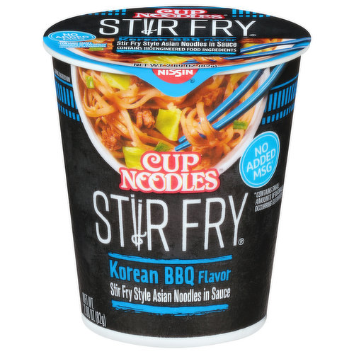 Nissin Asian Noodles in Sauce, Korean BBQ Flavor, Stir Fry
