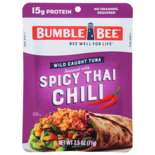 Bumble Bee Tuna, Wild Caught, Spicy Thai Chili