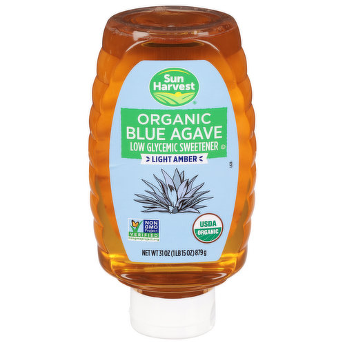 Sun Harvest Blue Agave, Organic, Sweetener, Light Amber