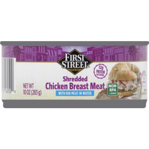 First Street Chicken Breast Meat, Shredded