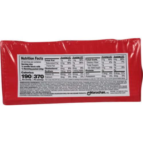 Maruchan Beef Flavor Ramen Noodle Soup