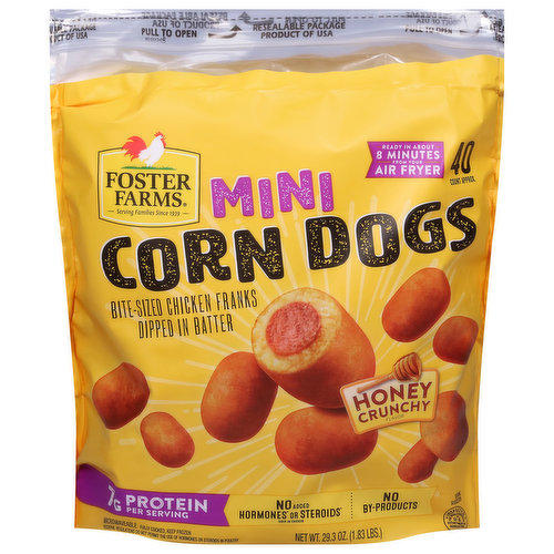 Foster Farms Corn Dogs, Honey Crunch, Mini
