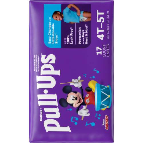 Pull-Ups Boys' Potty Training Pants, 4T-5T (38-50 lbs), 17 Count