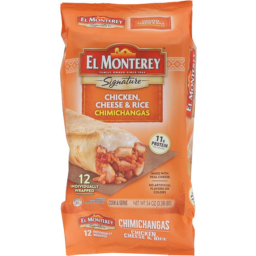 El Monterey Chimichangas, Chicken, Cheese & Rice