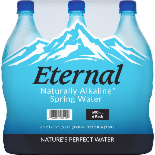 Eternal Spring Water, Naturally Alkaline, 6 Pack