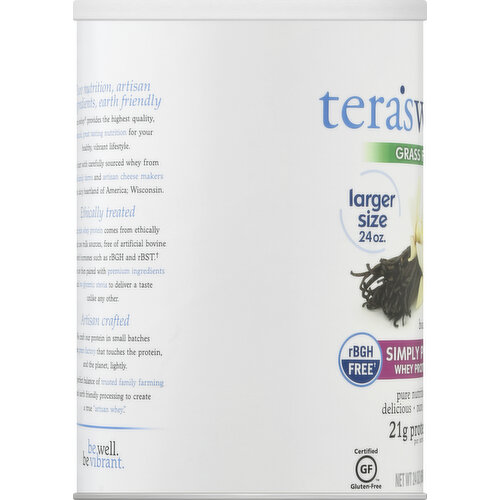 Tera's Whey Whey Protein, Simply Pure, Bourbon Vanilla, Grass Fed
