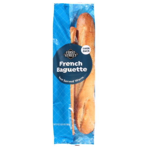 First Street Baguette, French, Twin Pack