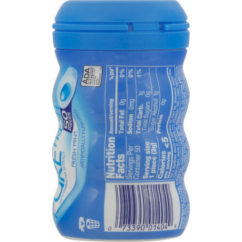 Mentos Gum, Sugarfree, Fresh Mint