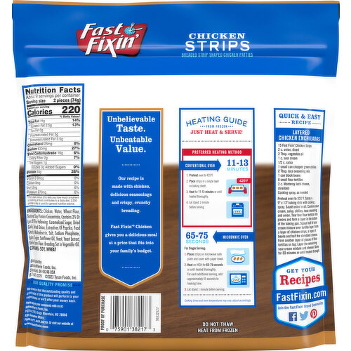 Fast Fixin' Chicken Strips, 100% All Natural