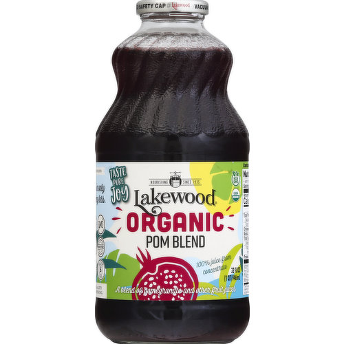 Lakewood 100% Juice, Organic, Pom Blend