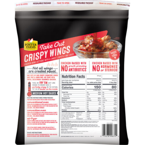 Foster Farms Take Out Crispy Chicken Wings