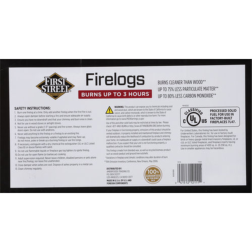First Street Firelogs