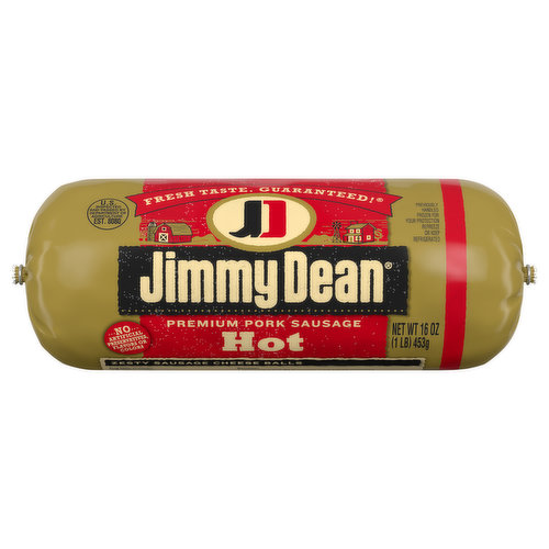 Jimmy Dean Jimmy Dean® Premium Pork Hot Breakfast Sausage Roll, 16 oz