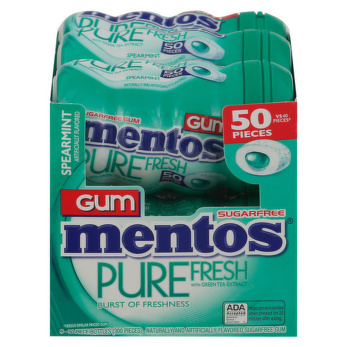 Mentos Gum, Spearmint, Sugarfree