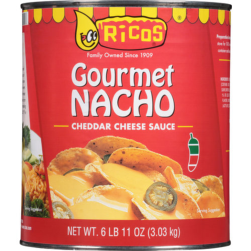 Ricos Cheese Sauce, Cheddar, Gourmet Nacho