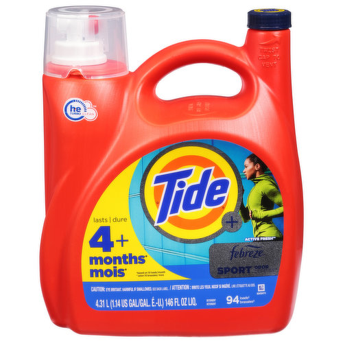 Tide + Detergent, Active Fresh, HE