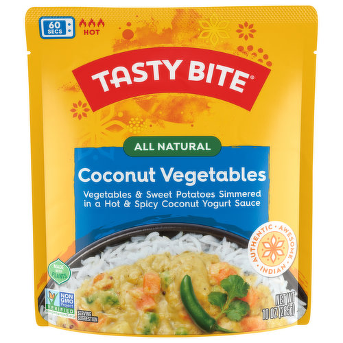 Tasty Bite Coconut Vegetables, All Natural, Indian, Hot