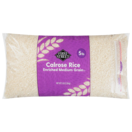 First Street Calrose Rice, Enriched Medium Grain