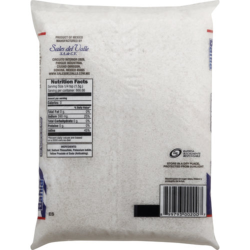 Sal Bahia Sea Salt, Coarse Crystals, Iodized