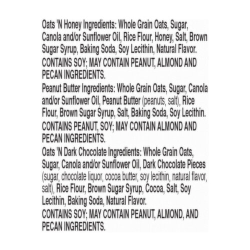 Nature Valley Crunchy Oats 'N Honey/Peanut Butter/Oat 'N Dark Chocolate Granola Bars Variety Pack