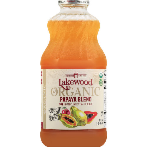 Lakewood Juice, Organic, Papaya Blend