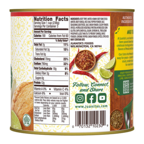 Juanita's Foods Menudo, Extra Hot