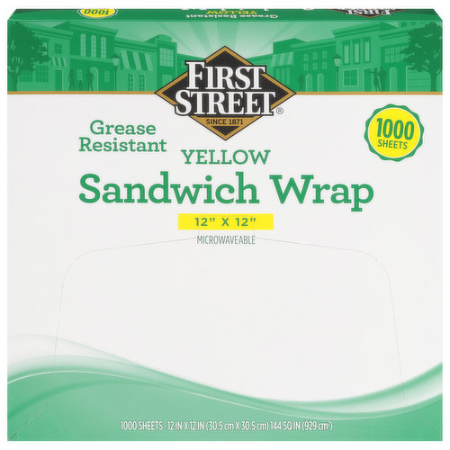 First Street Sandwich Wrap, Yellow