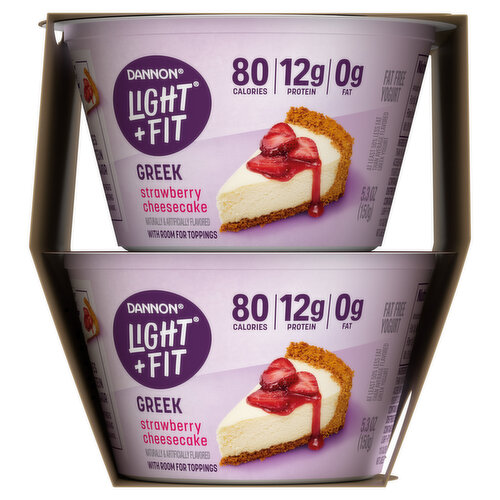 Light + Fit Strawberry Cheesecake Fat Free Greek Yogurt