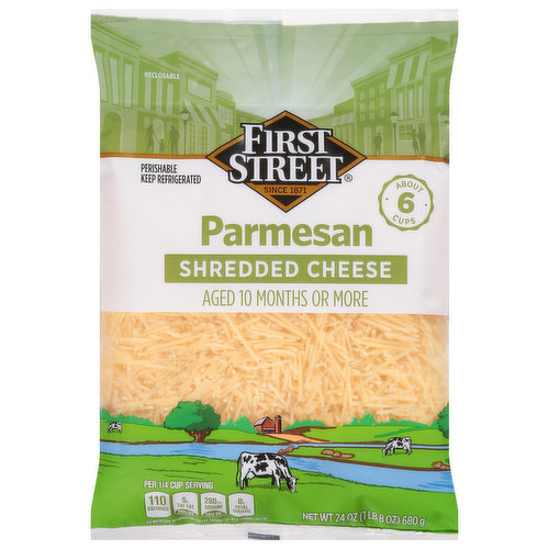 First Street Shredded Cheese, Parmesan