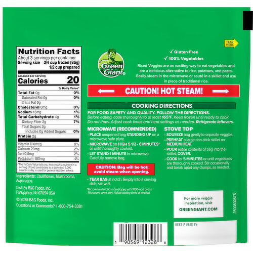 Green Giant Cauliflower Risotto Medley Riced Veggies