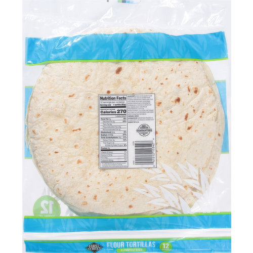 First Street Flour Tortillas, Burrito Size
