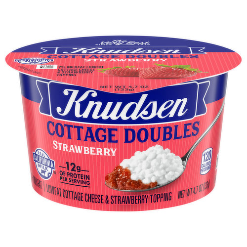 Knudsen Cheese, Cottage Doubles, Strawberry