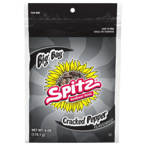 Spitz Sunflower Seeds, Cracked Pepper Flavored, Big Bag