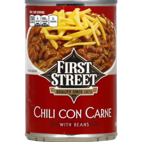 First Street Chili Con Carne, with Beans