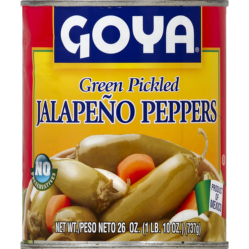 Goya Jalapeno Peppers, Green Pickled