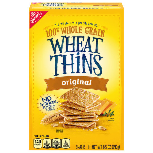 Wheat Thins Snacks, 100% Whole Grain, Original