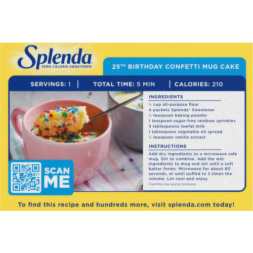 Splenda Packets Zero Calorie Sweetener
