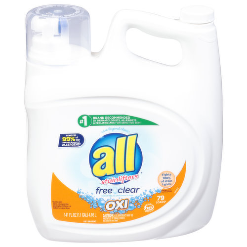 All Detergent, Oxi, Free Clear