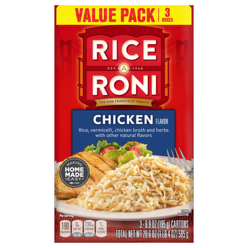 Rice-A-Roni Rice, Chicken Flavor, Value Pack
