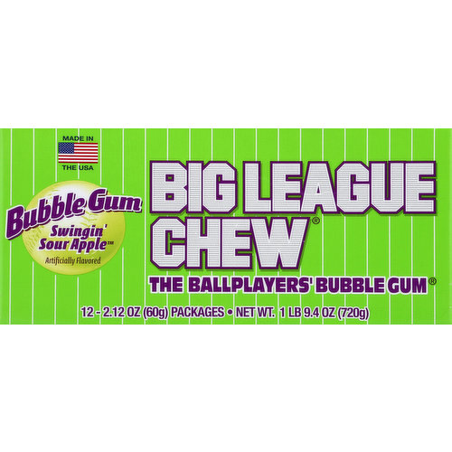 Big League Chew Bubble Gum, Swingin' Sour Apple