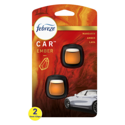 Febreze Febreze Car Ember Scent Air Freshener Vent Clip, .07 oz, 2 Count -  Smart & Final