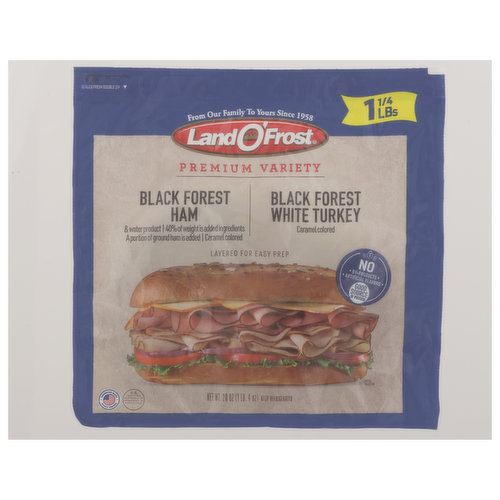 Land O'Frost Black Forest Ham Black Forest White Turkey, Premium Variety