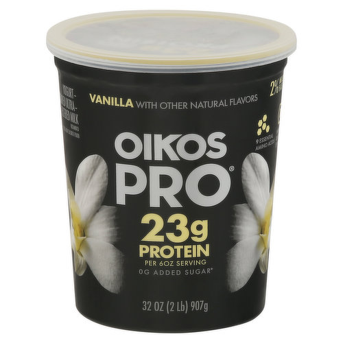 Oikos Pro Yogurt, Ultra-Filtered Milk, Cultured, Vanilla