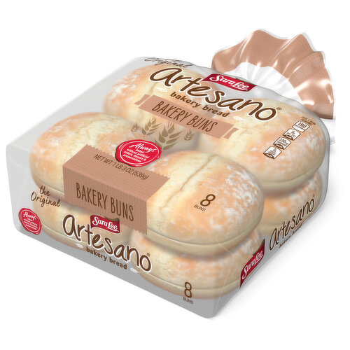Sara Lee White Bakery Buns, 8 count, 19 oz