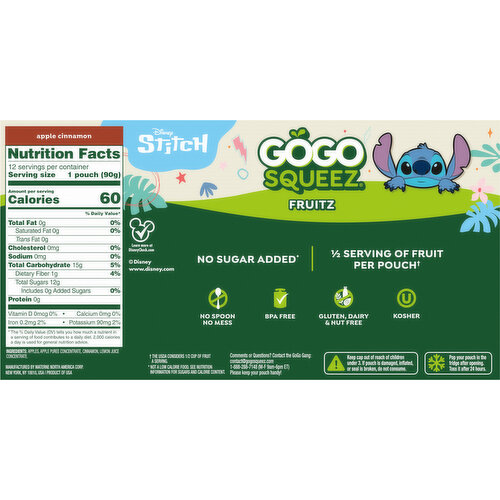 GoGo Squeez Apple Cinnamon Fruitz