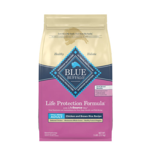 Blue Buffalo Life Protection Formula Natural Adult Small Breed Dry Dog Food, Chicken and Brown Rice