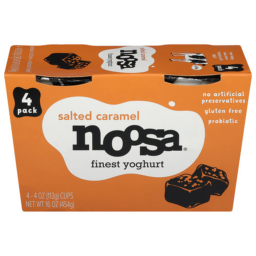 Noosa Finest Yoghurt, Salted Caramel, 4 Pack