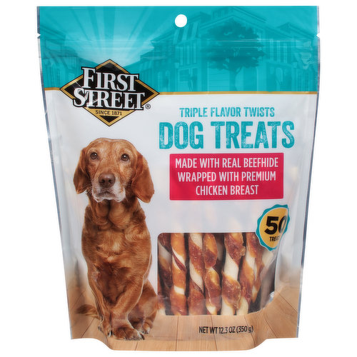 First Street Dog Treats, Triple Flavor Twists