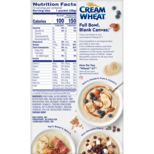 Cream Of Wheat Original Instant Hot Cereal