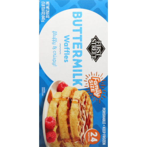 First Street Waffles, Buttermilk, Family Size